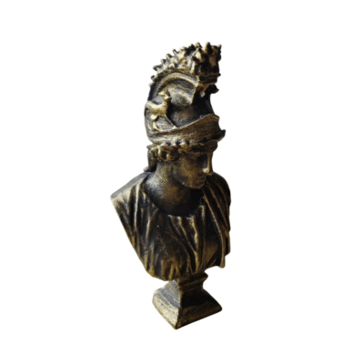 Estatua Clásica Busto La Diosa De Roma Símil Bronce 15cm 3d