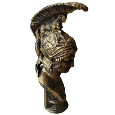 Estatua Griega Busto De Ares 15cm Pintado Simil Bronce 3d