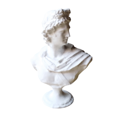 Escultura Busto Dios Griego Apolo 15cm Figura Decorativa