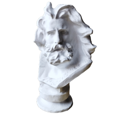 Busto Zeus Dios Griego Escultura Decorativa 25cm 3d Estatua