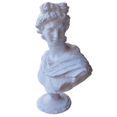 Escultura Busto Dios Griego Apolo Figura Romana Deco 3d