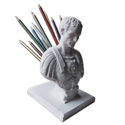 Lapicero Busto Julio César Apuñalado Decoración Escritorio