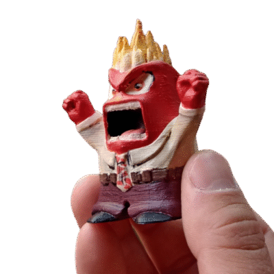 Furia De Intensamente Figura Pintado Llaverito Anger Muñeco