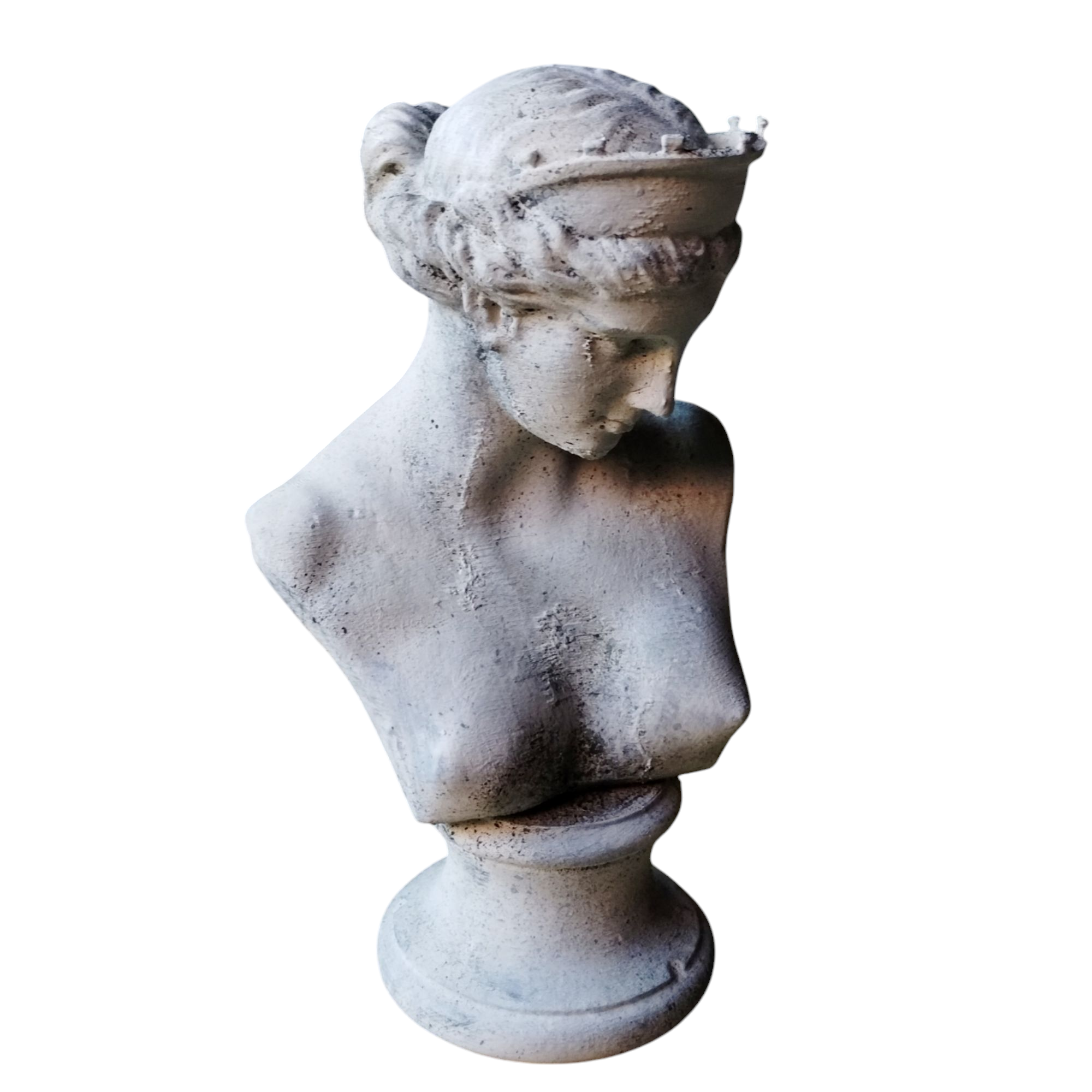 Escultura Busto Venus De Capua 15cm Pintado Símil Mármol 3d