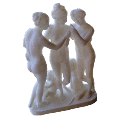 Escultura Las Tres Gracias De Canova Decoración Estatua 3d