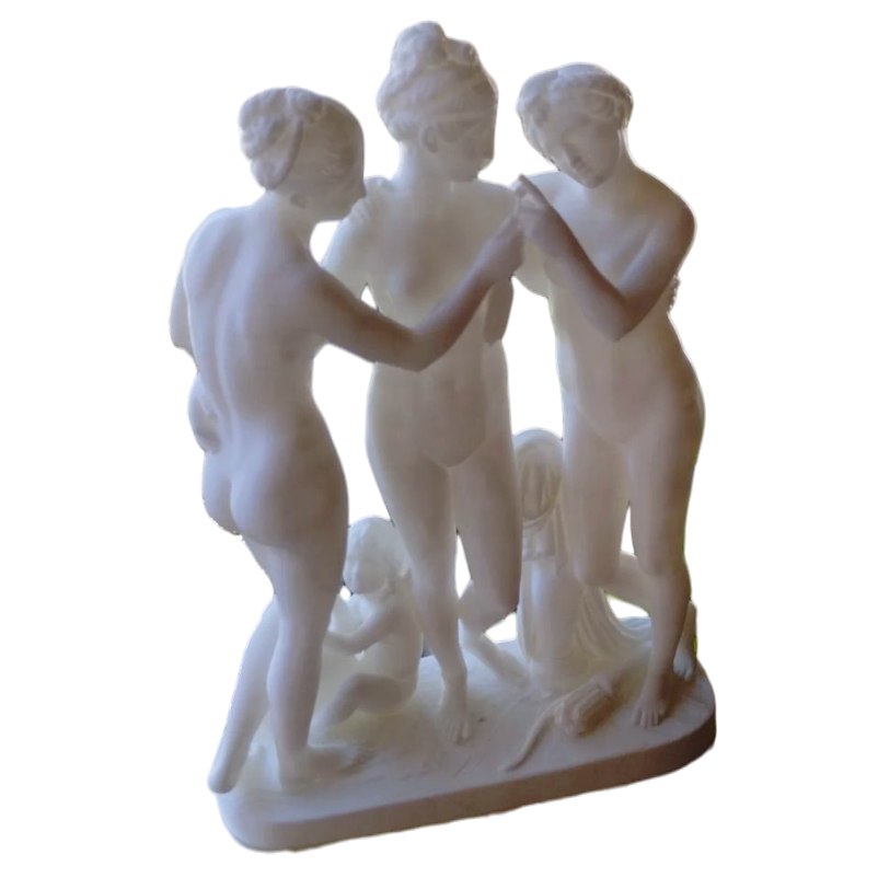 Escultura Las Tres Gracias De Canova Decoración Estatua 3d