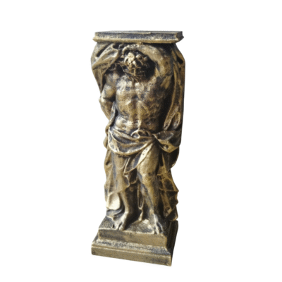 Estatua Figura Del Titan Atlas 15cm Pintado Simil Bronce 3d
