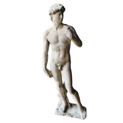 Estatua David De Miguel Angel Pintado Simil Marmol Deco 3d