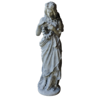 Estatua Figura Tiempo De Primavera Pintada Símil Mármol Deco