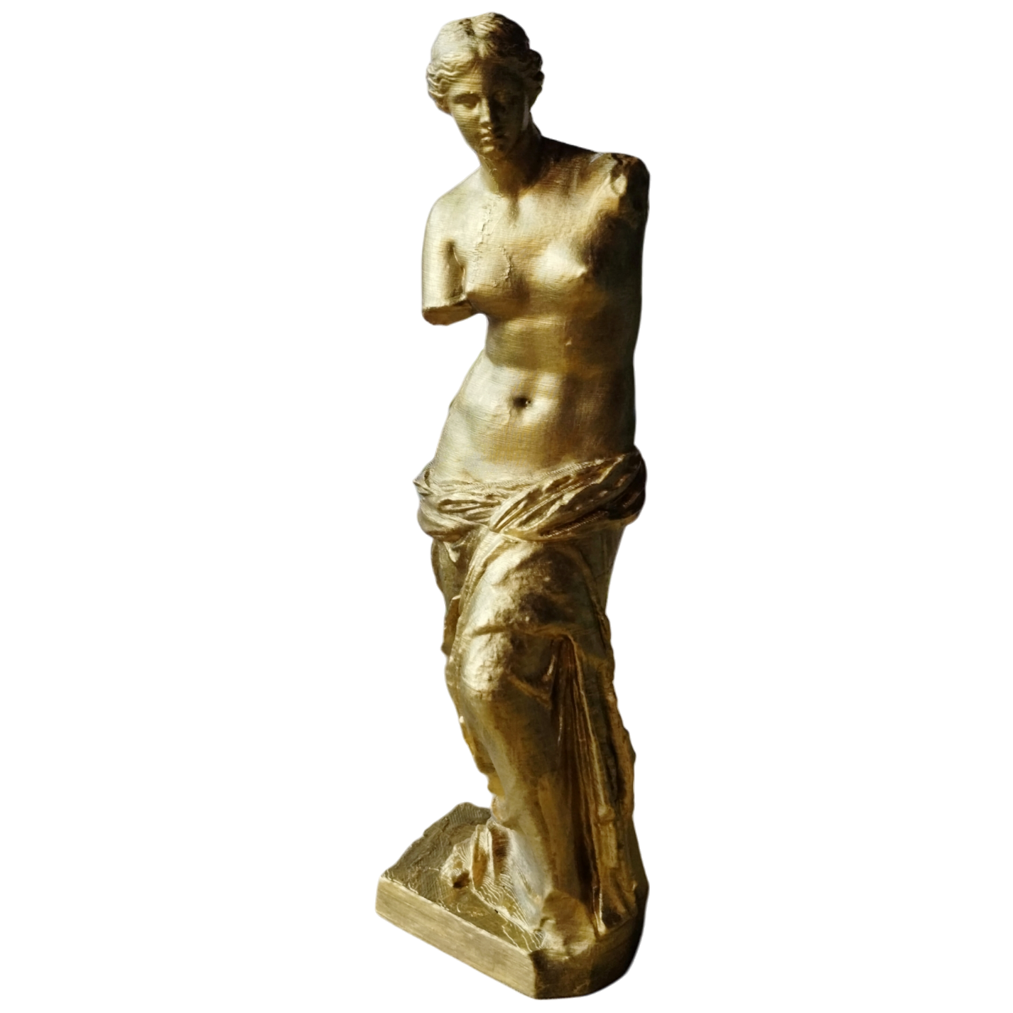 Estatua Venus De Milo Pintada A Mano Dorada Clásica Romana