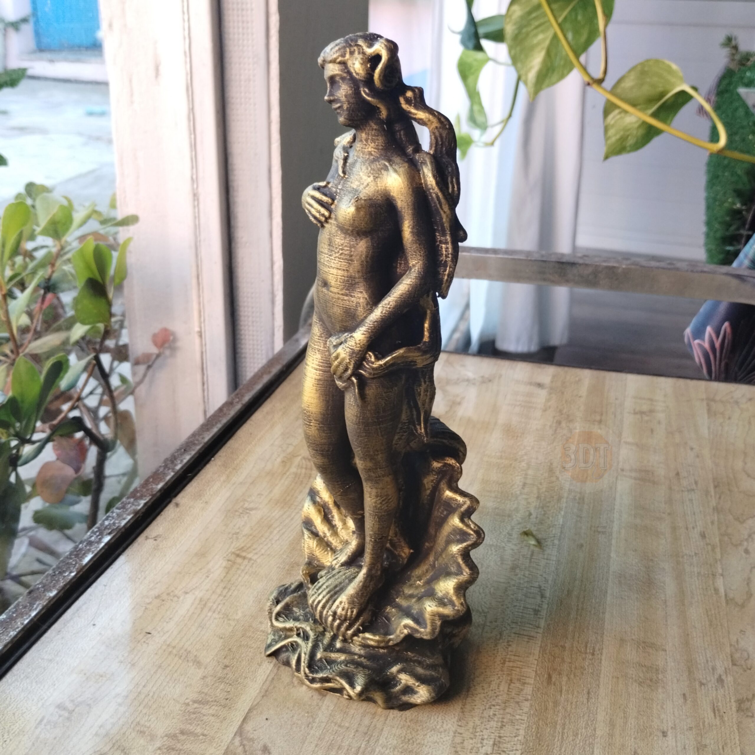 Estatua Inspirada El Nacimiento De Venus Simil Bronce 25cm Símil Bronce - Image 2