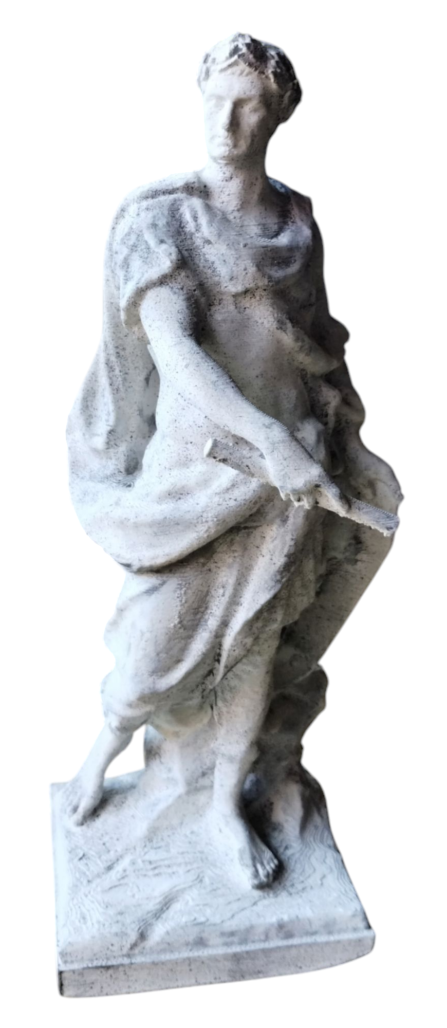 Estatua Figura Julio César Del Louvre Pintada Símil Mármol - Image 2