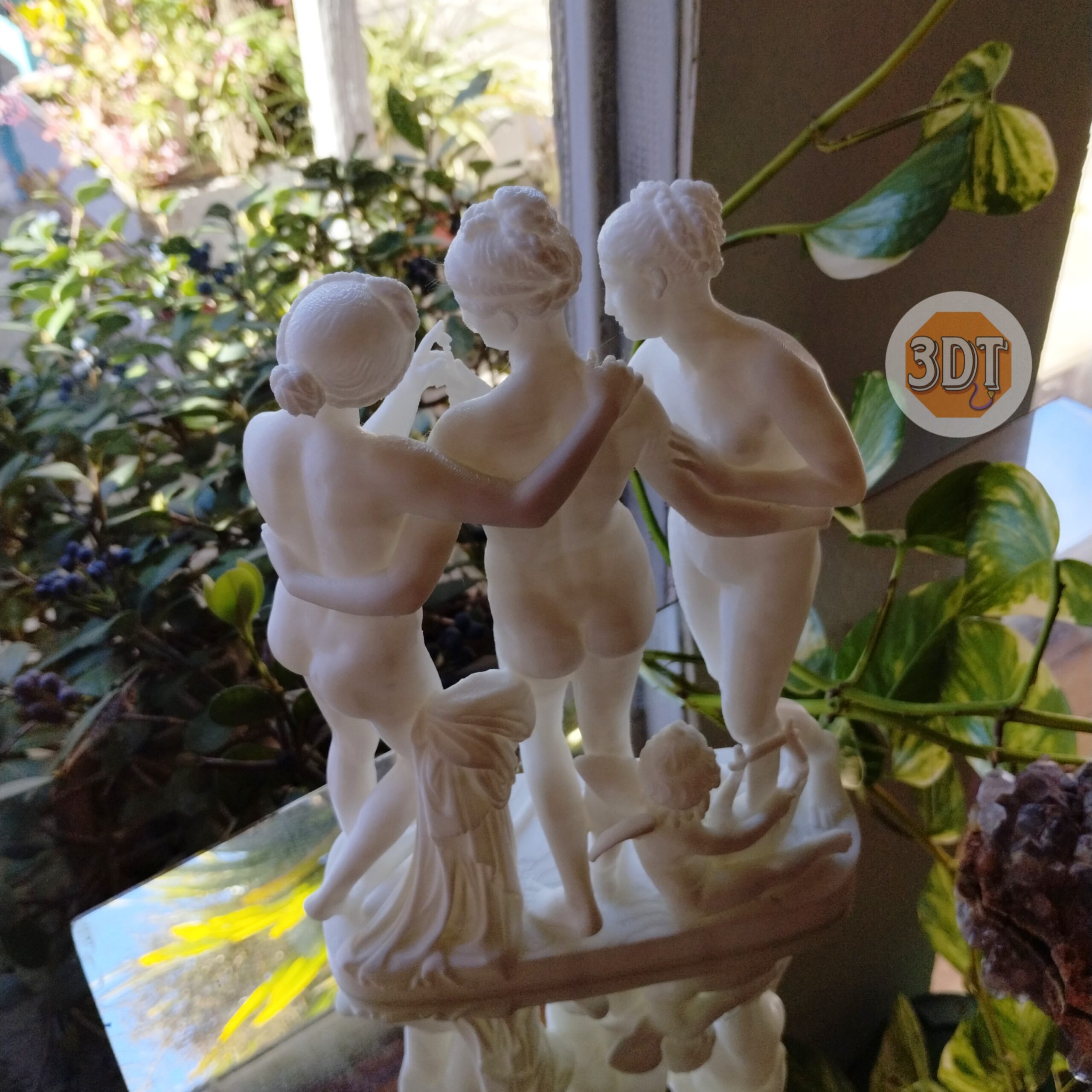 Escultura Las Tres Gracias De Canova Decoración Estatua 3d - Image 2