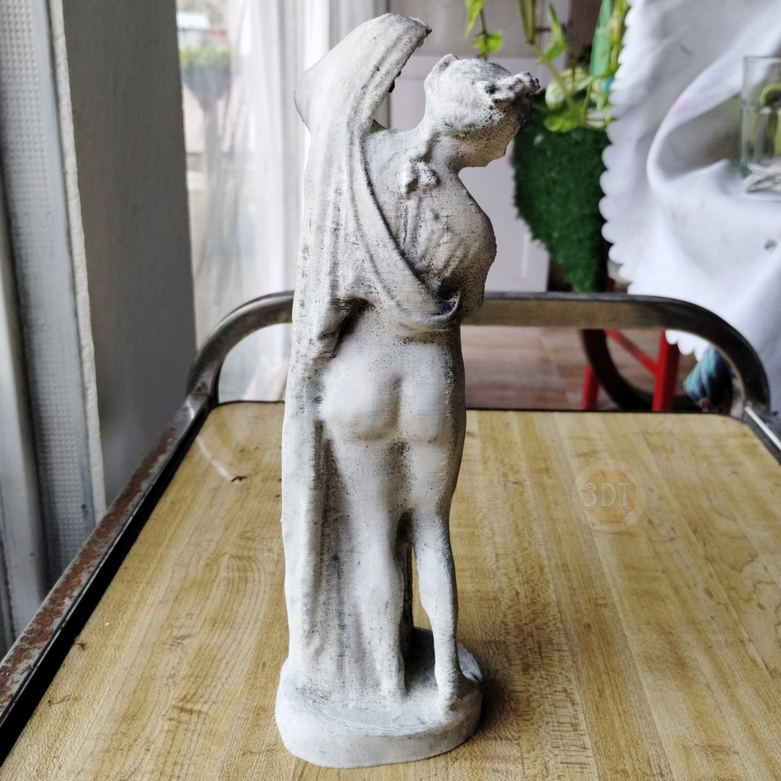 Estatua Venus Calipigia Romana 25cm Pintada Símil Mármol 3d - Image 2