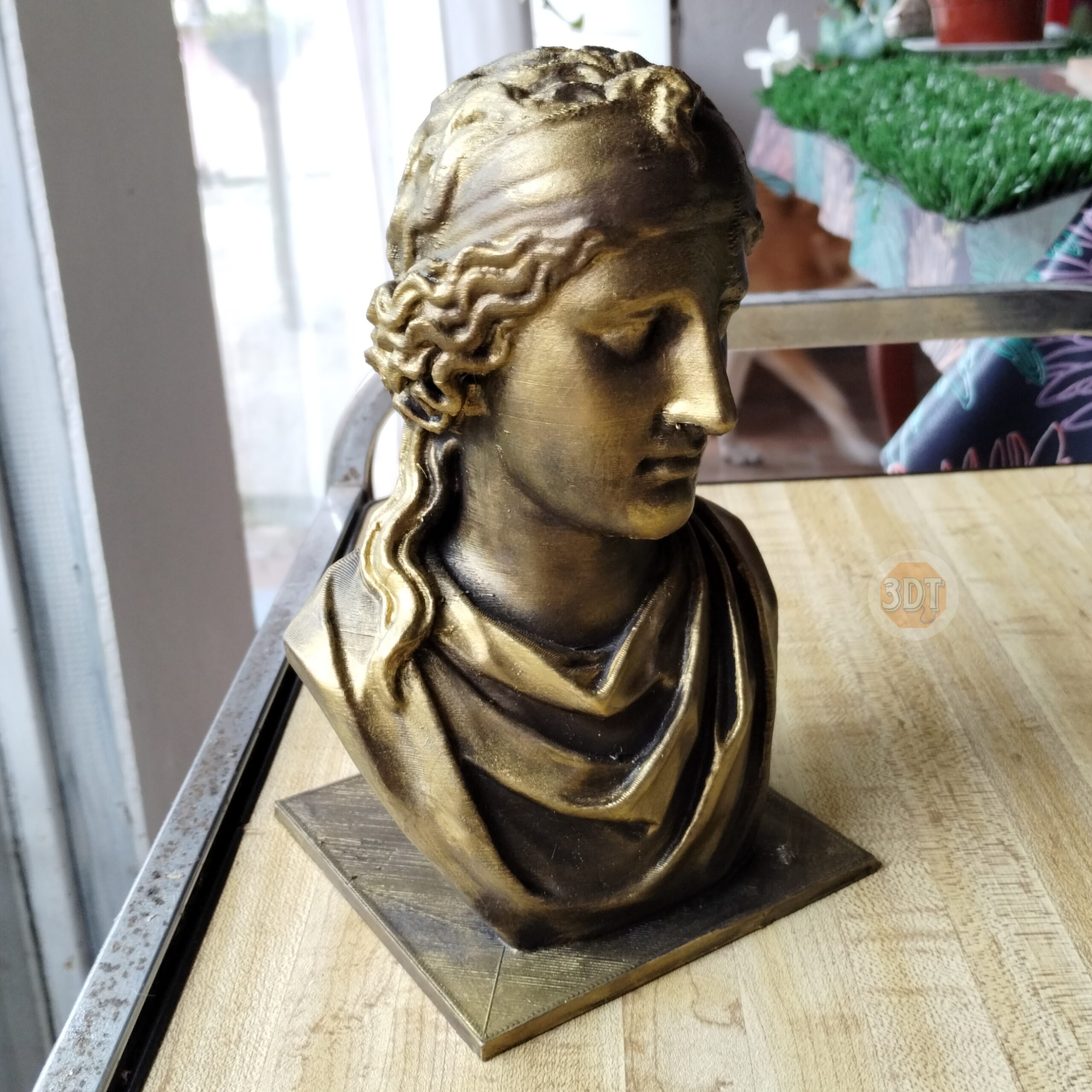 Escultura Busto De Afrodita Simil Bronce Decoración Estatua - Image 3