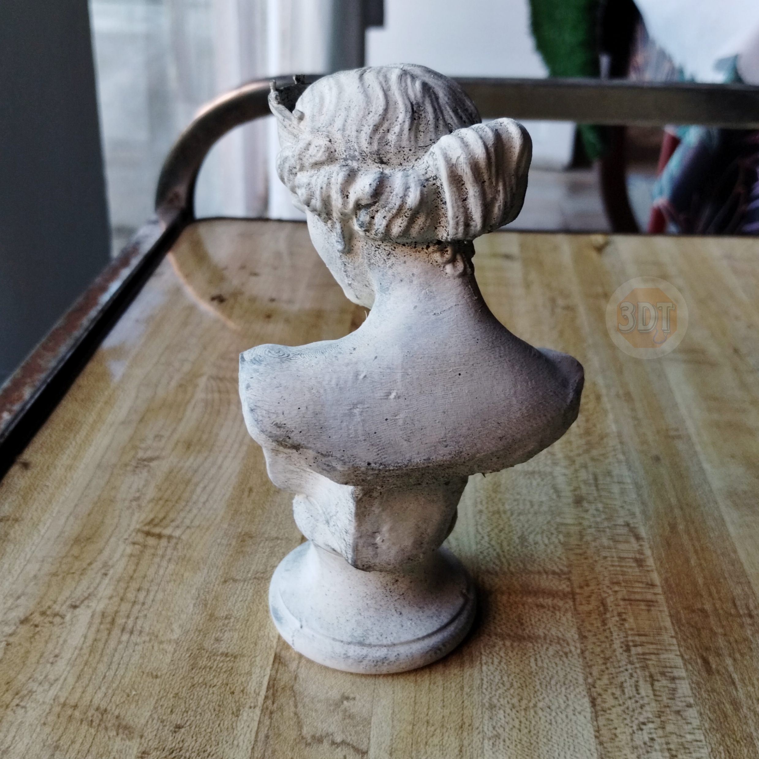 Escultura Busto Venus De Capua 15cm Pintado Símil Mármol 3d - Image 4