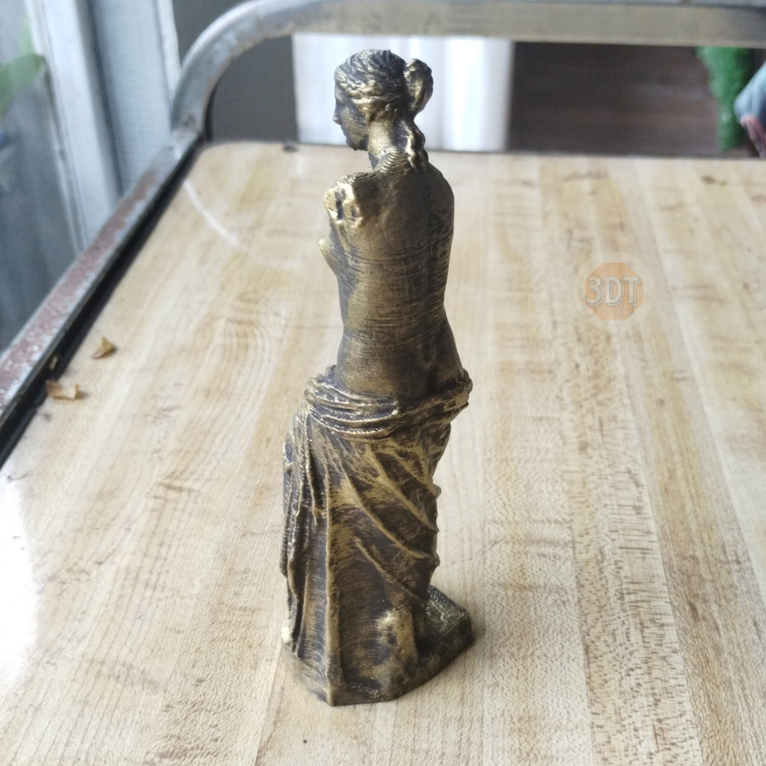 Estatua Venus De Milo Pintada Simil Bronce 15cm Clásica 3d - Image 4