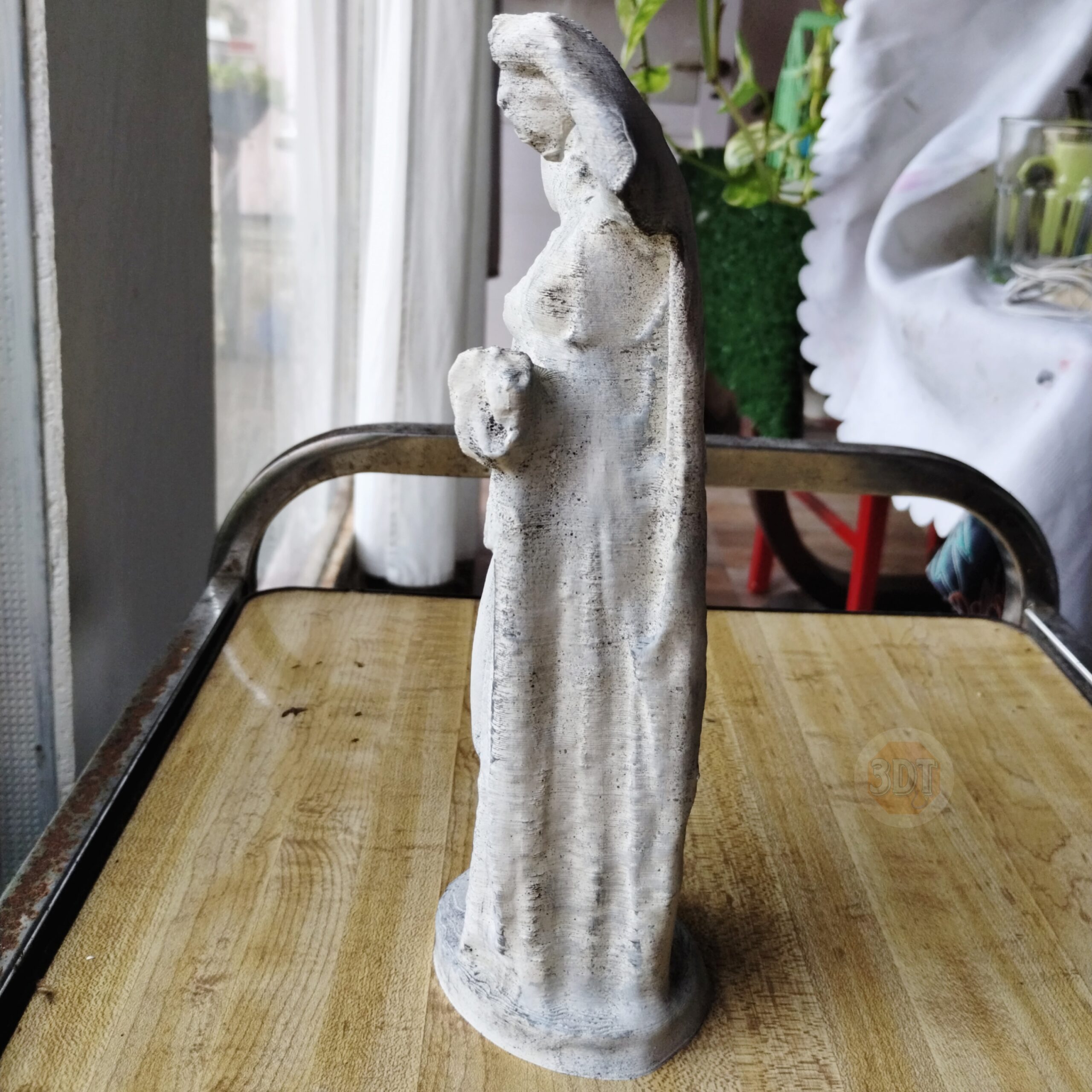 Estatua Venus Calipigia Romana 25cm Pintada Símil Mármol 3d - Image 4
