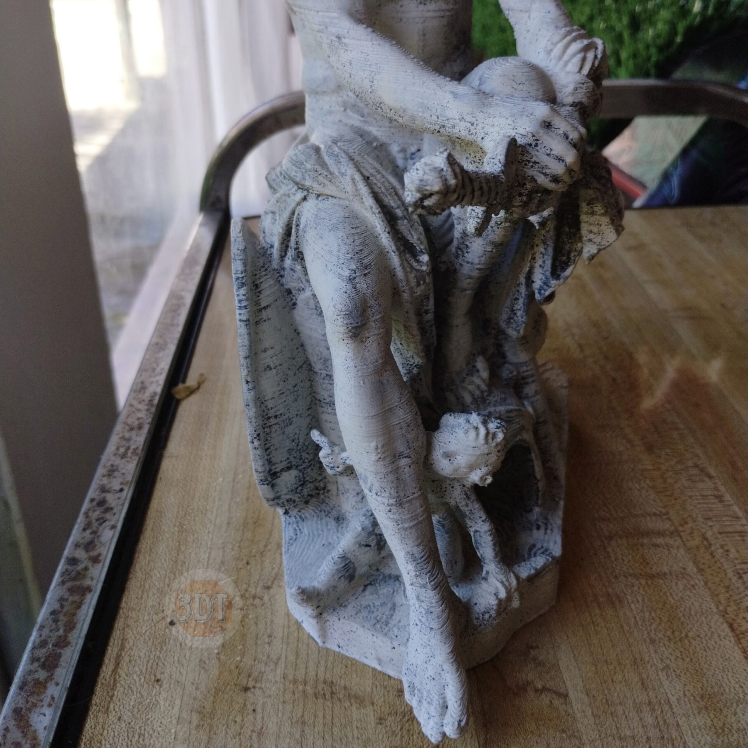 Estatua Ares De Ludovisi Pintado Símil Mármol Decoración 3d - Image 5