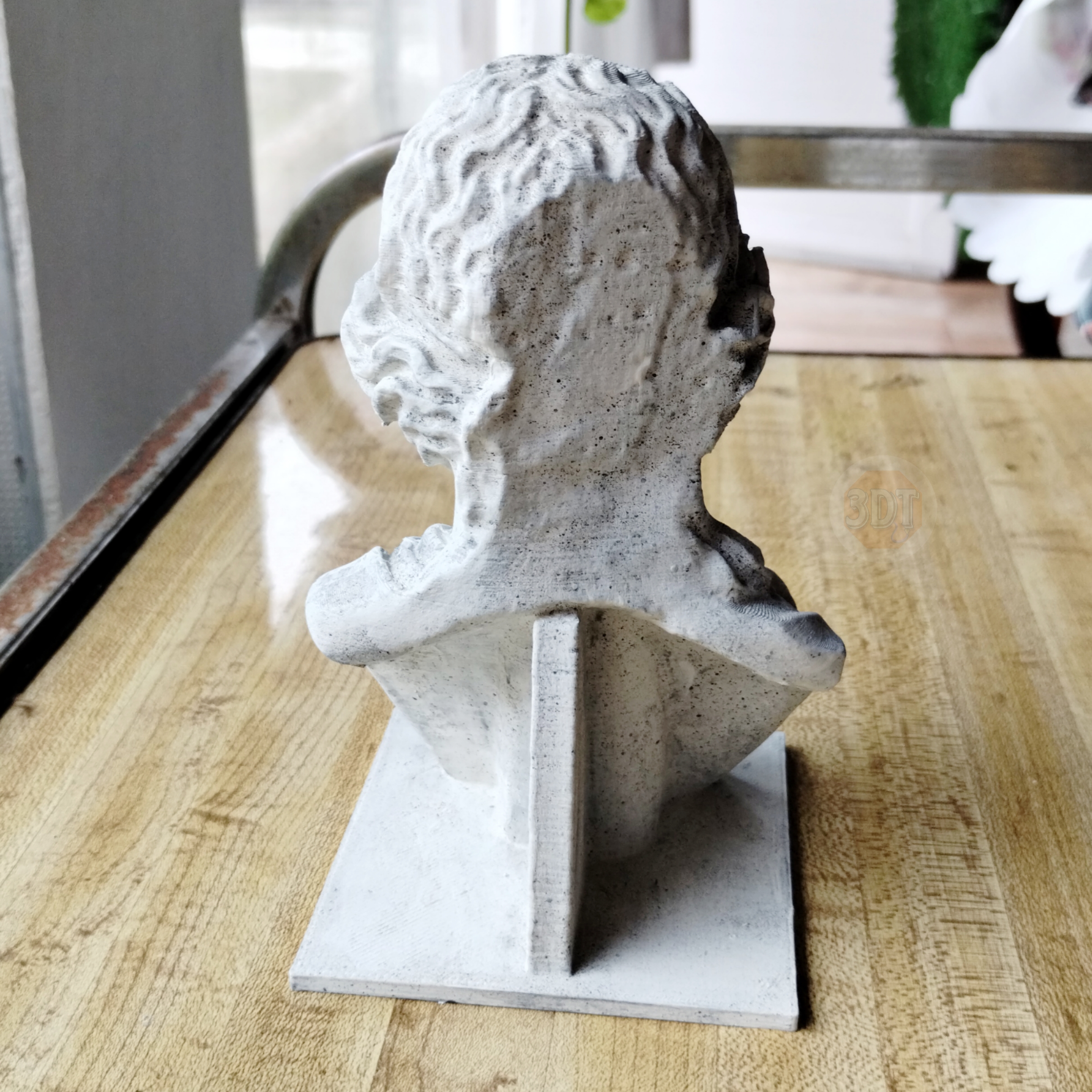 Escultura Busto De Afrodita 15cm Pintada Símil Mármol 3d - Image 5
