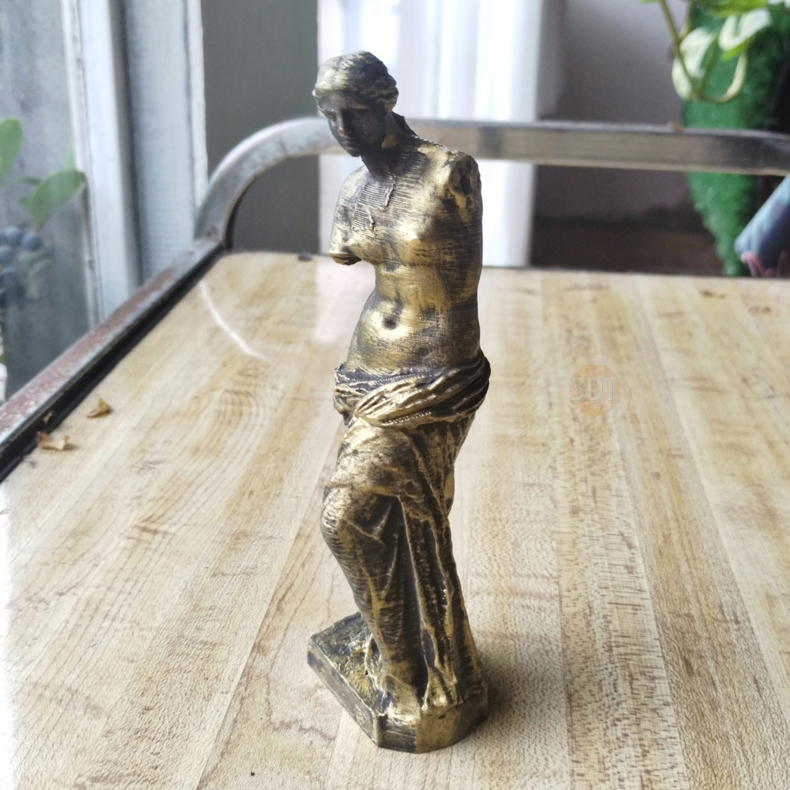 Estatua Venus De Milo Pintada Simil Bronce 15cm Clásica 3d - Image 5