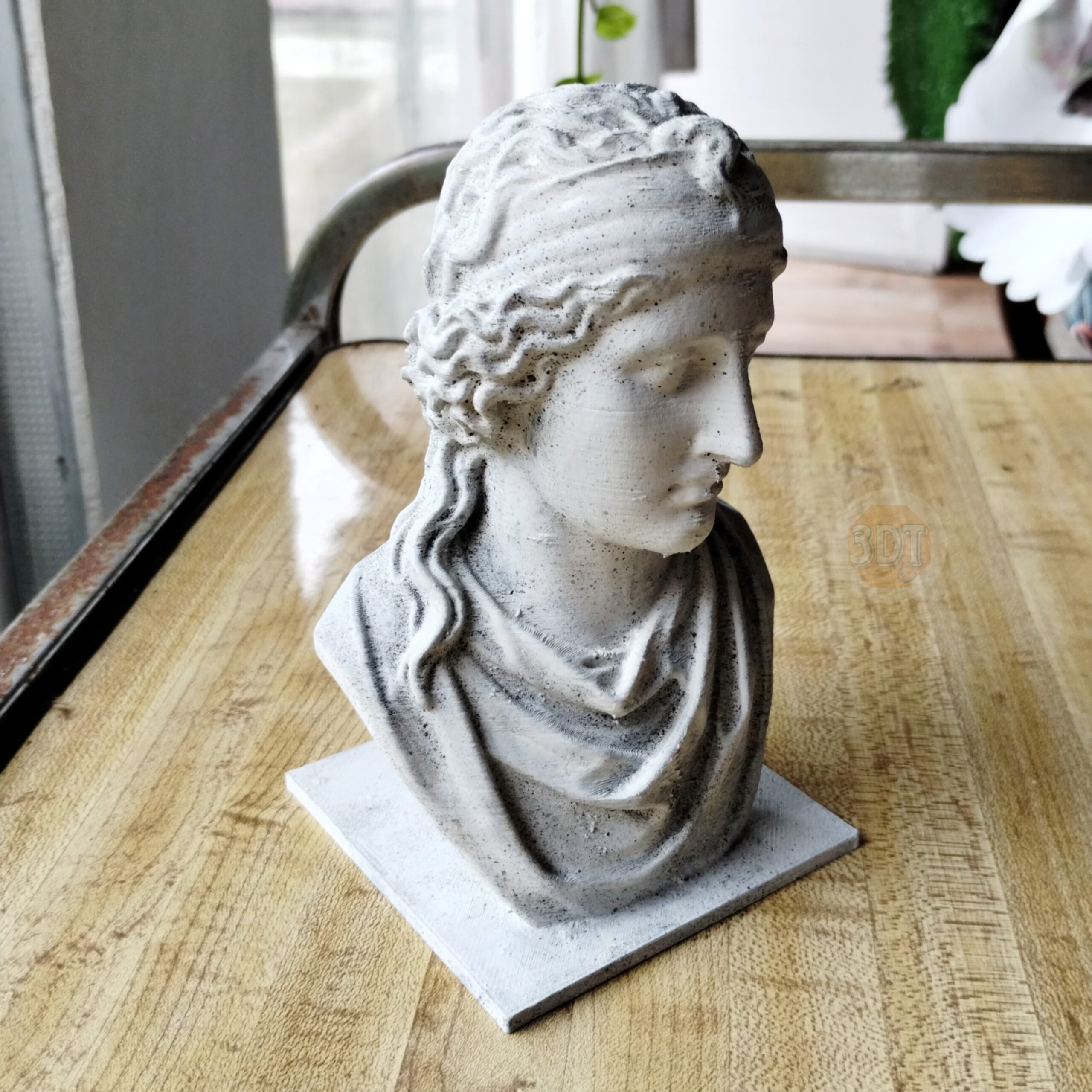 Escultura Busto De Afrodita 15cm Pintada Símil Mármol 3d - Image 6