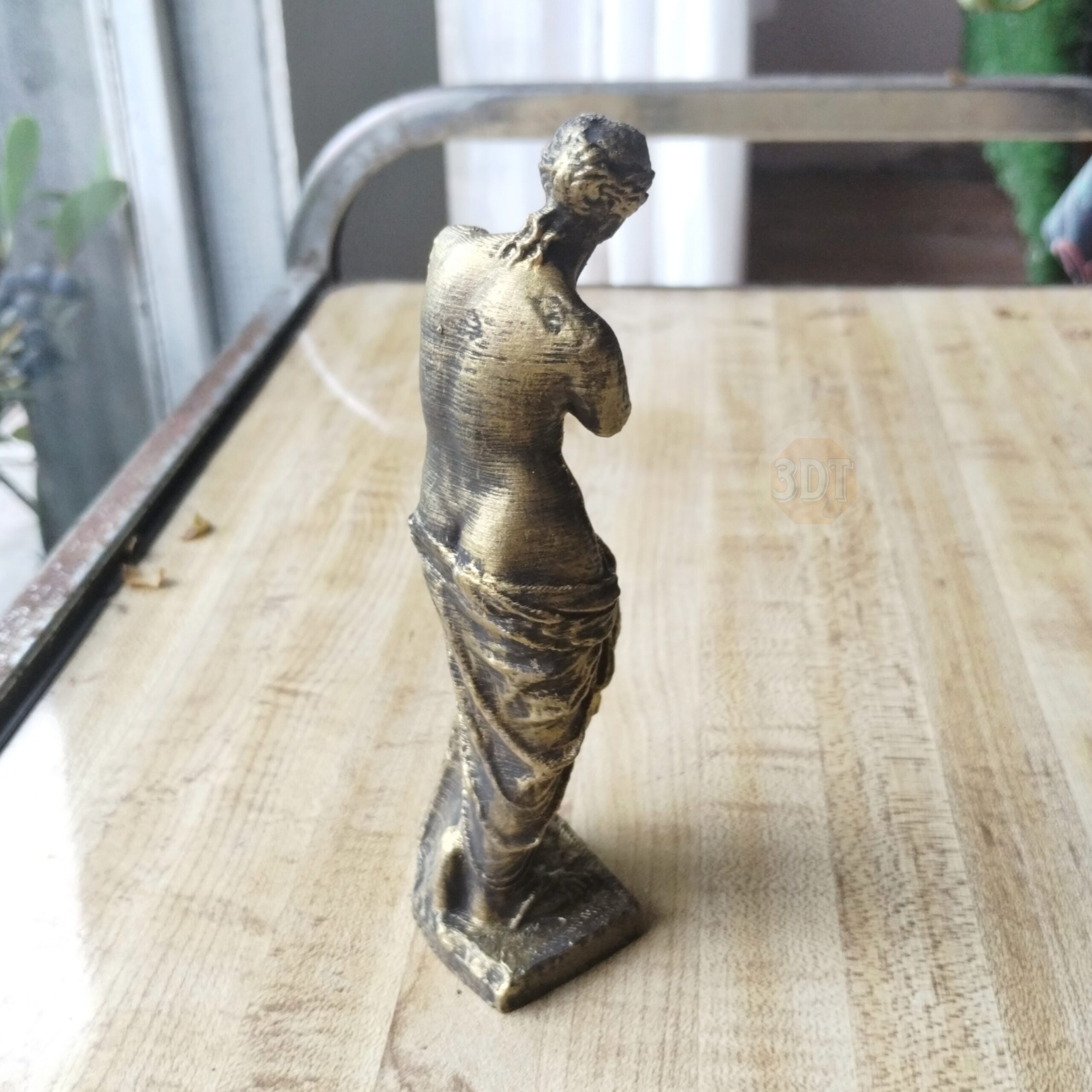Estatua Venus De Milo Pintada Simil Bronce 15cm Clásica 3d - Image 6