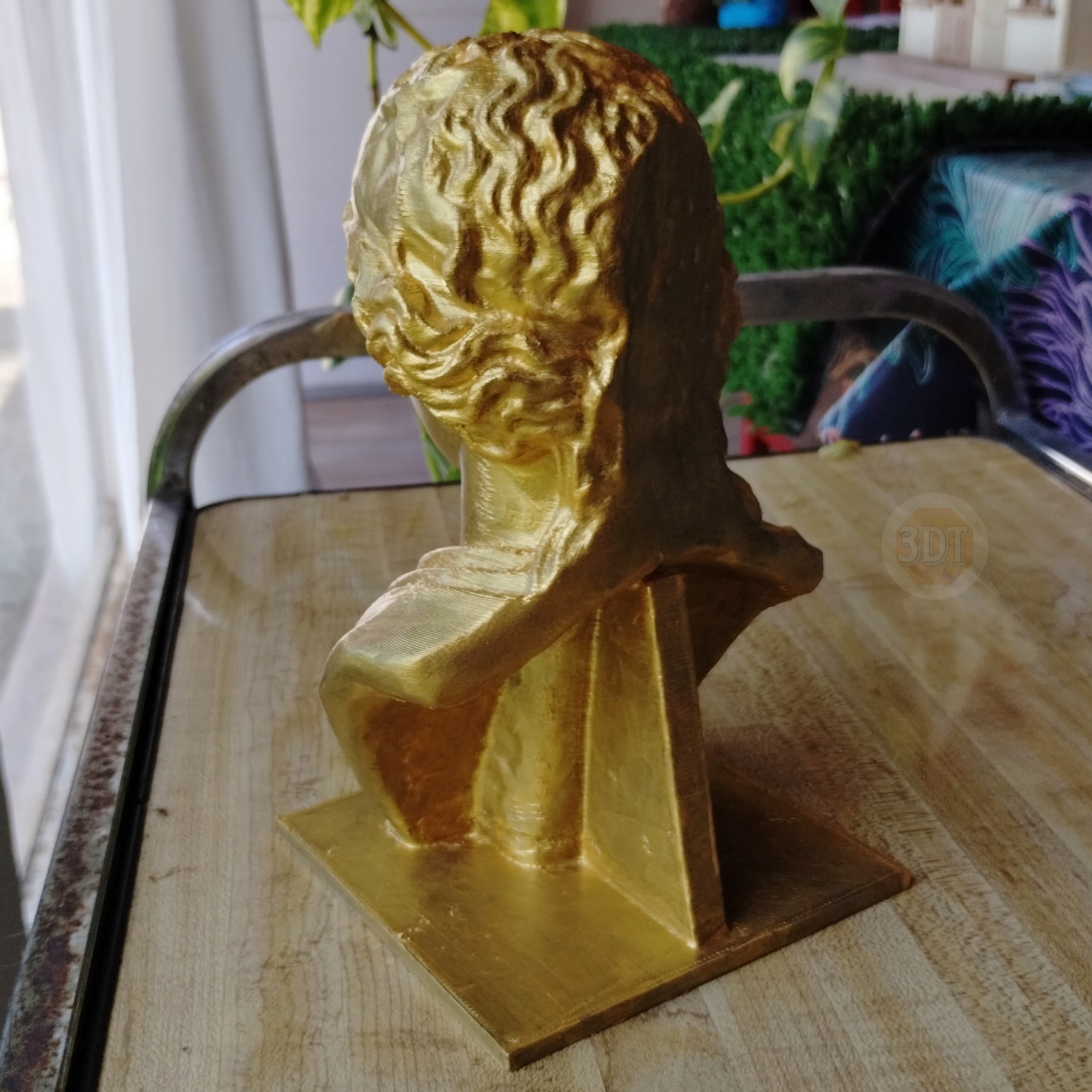 Escultura Busto De Afrodita Pintada Dorado Deco Estatua - Image 6