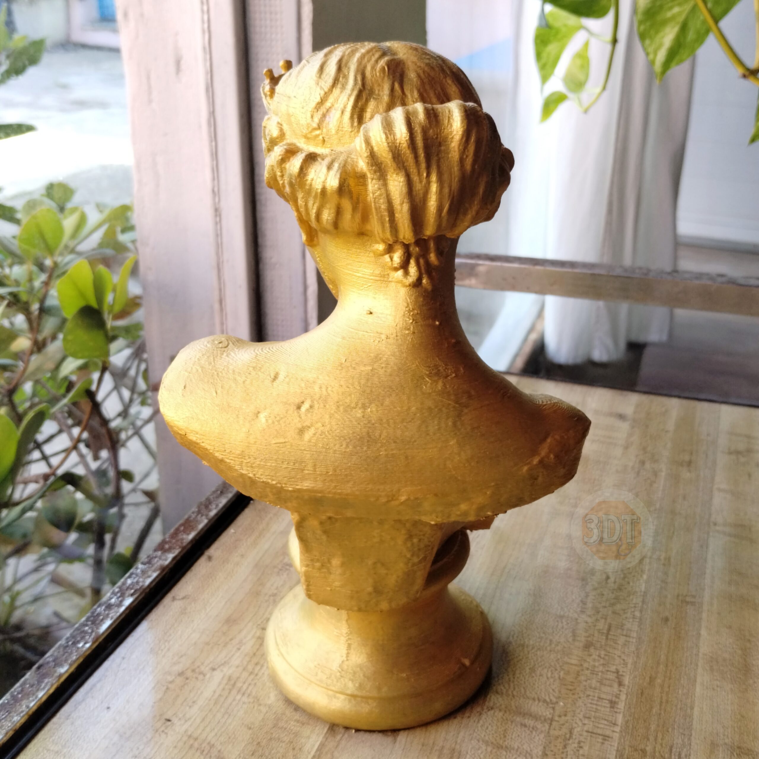 Estatua Venus De Capua Símil Dorada Clásica Romana Busto 3d - Image 6